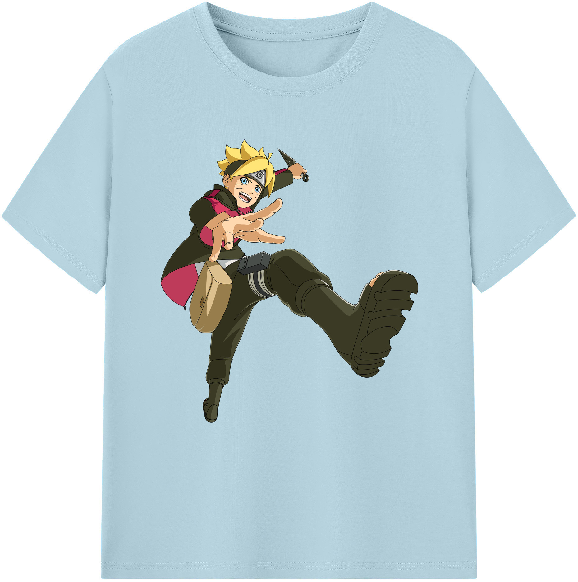 （画像用） NARUTO -ナルト- うずまき ボルト Uzumaki Boruto 綿100％半袖Tシャツ（フロントプリント）
